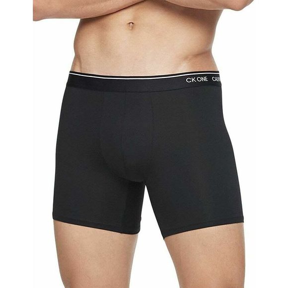 Calvin Klein NB2226001 Men's Size L Black CK One Microfiber Boxer Briefs - Picture 4 of 5